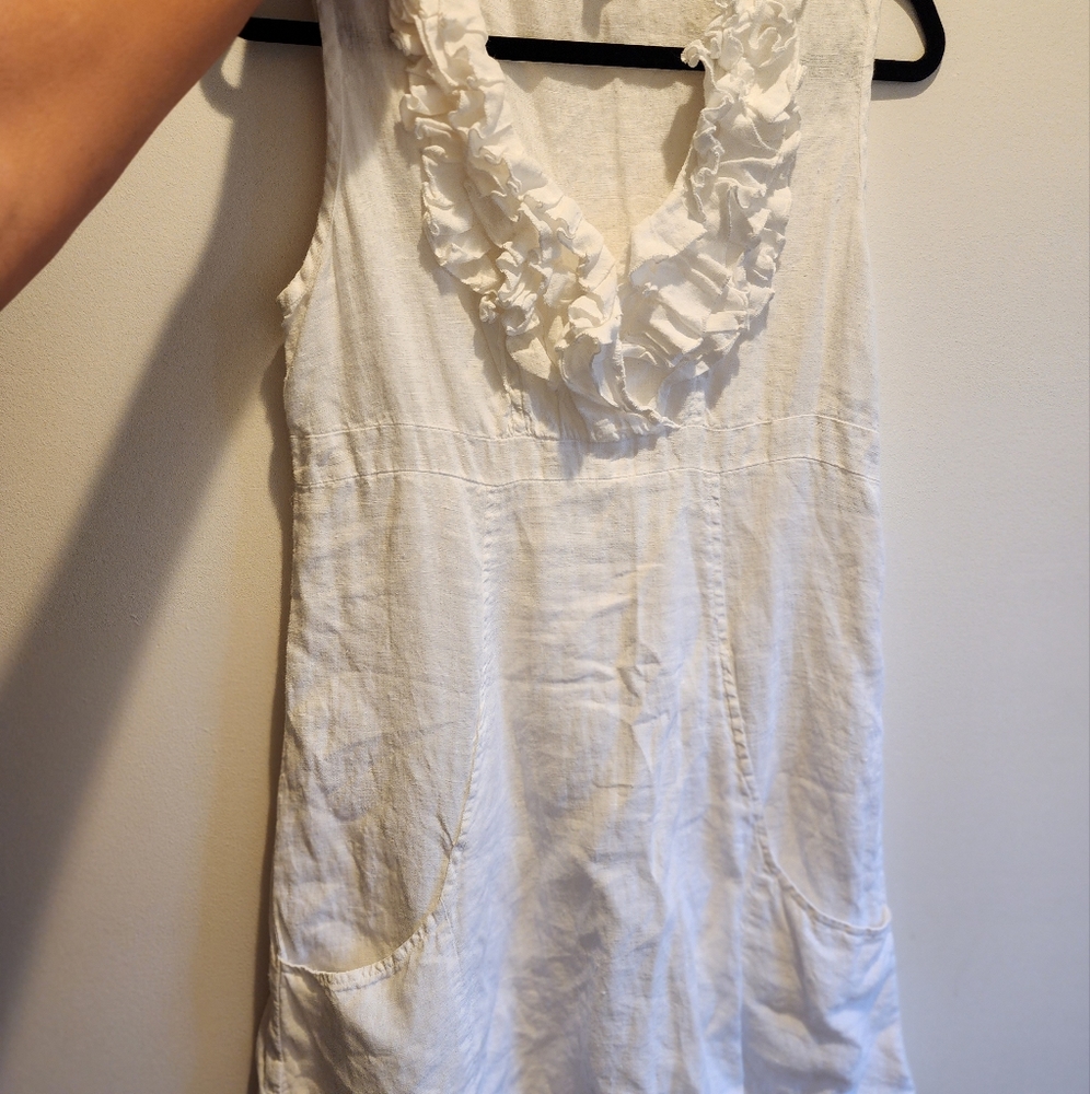 Beautiful  and Comfortable White Linen dress